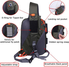 Fly Fishing Sling Pack Fishing Tackle Storage Shoulder Bag