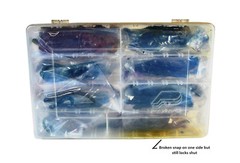 130-Piece Soft Plastic WORM TACKLE BAIT KIT BOX Zoom Gambler Culprit Cordell etc