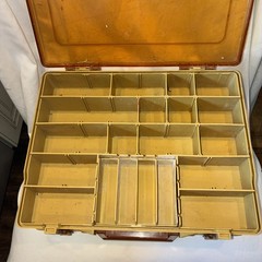 Vintage MAGNUM By PLANO Double Sided Fishing Tackle Box W/ Adjustable Dividers