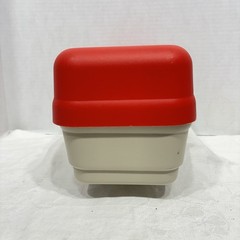 Vintage Plano Red Plastic Fishing Tackle Box With Inner Tray Storage Clean