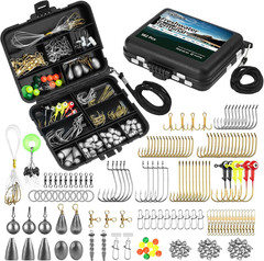 by Kastking 182/265/400Pcs Compact Fishing Tackle Kit – All-In-One Fresh