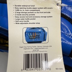 Eagle Claw Fishing Tackle Bag Boat Duffel Blue Waterproof Gear Bag ECB-100 NOS