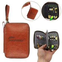 Fishing Bag Jig Spinner Lure Wallet Bag Portable Jig Spinner Lure Wallet PU