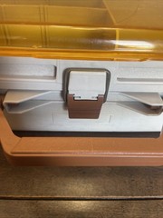 Fishing Tackle Storage Box Transparent Top Double Compartments Preowned