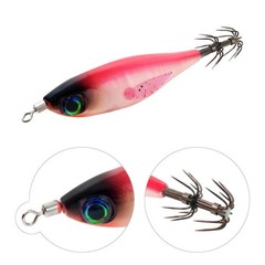 Wood Shrimp Lure 5g UV Glow Round Belly 5pcs Squid Bait for Saltwater Fishing