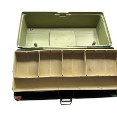 Vintage Plano 6300 Two-Tone Green Plastic 3 Tray Tackle Box