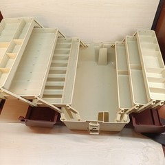 Plano 3200 Tackle Box GREAT Condition Brown/Tan Double Trays Vintage