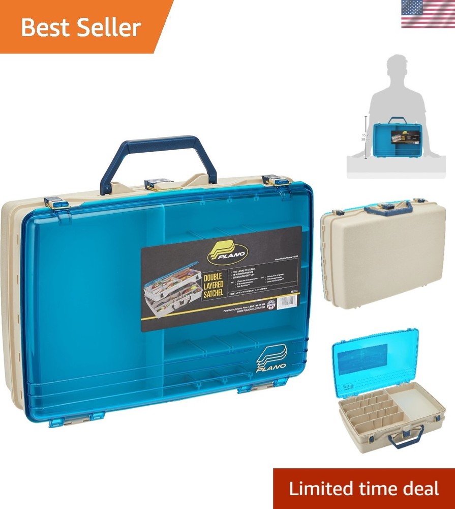 Lightweight and Stylish Tackle Box – Two Storage Layers with See-Through Lid