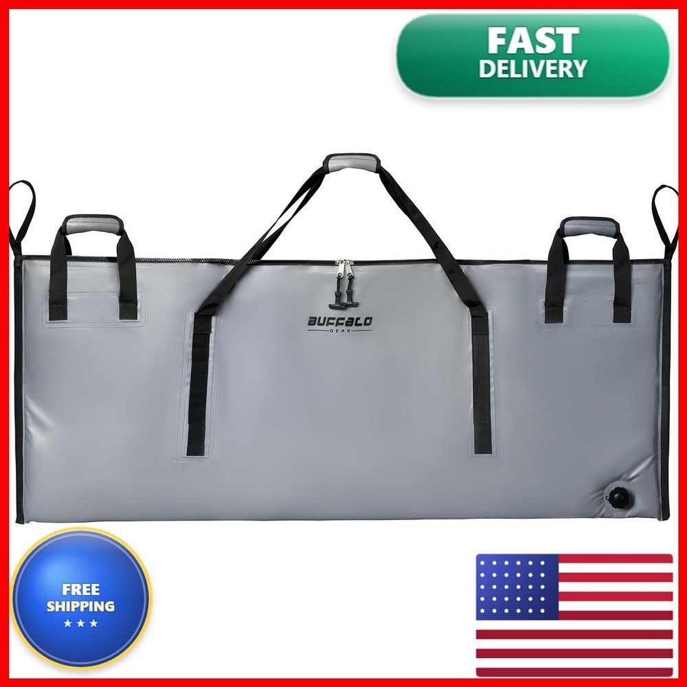 Buffalo Gear Insulated Fish Kill Bag 60X24 Inleakproof Fish Cooler Bag Ykk