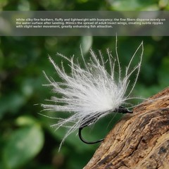 Dry Fly Lures 5 Pieces for Trout Bass High Carbon Steel Hooks Floating