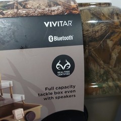 Realtree Tackle Box Wireless Speaker Camo Bluetooth Vivitar Fishing Storage NEW