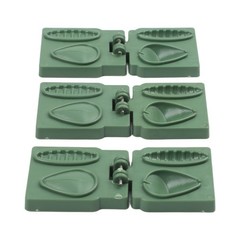 Green PP Fishing Bait For For mold Press 3pcs 48x40x17mm for DIY Bait Kits