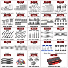 Compact Fishing Tackle Kit for Bass, Trout & Panfish | 19 Rigs, Watertight Box,