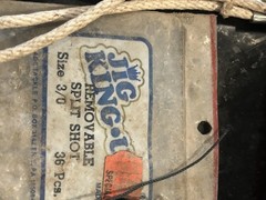 Vintage Watertite Union Tackle Box w/ Lures Knife Fly Line Accessories