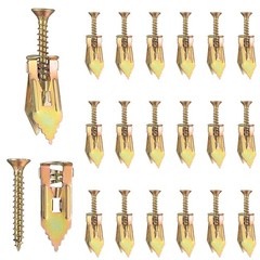 50 Pcs Self Drilling Drywall Anchors with Screws Kit, Zinc Plated Steel Wall …