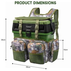Tackle Box seat bucket box for camping fishing basket boating with Strap & Bag