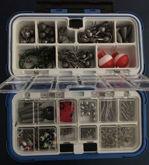Oceanside 265 Pc, Tackle Box -Floats, Hooks, Beads, Sinkers, Weights, Connectors