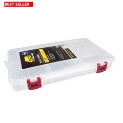 Plano ProLatch Stowaway Storage Case – 28 Adjustable Compartments, Clear Design
