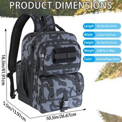 Yolibon Fishing Backpack Tackle Boxesfishing Sling Tackle Bag Rod Holder