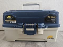 Plano Two Tray Fishing Tackle Box Model 6202-06 Blue