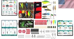 126-Piece Deluxe Fishing Lures Kit in Compact Tackle Box for Freshwater Success