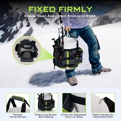Dark Gray 5 Gallon Fishing Bucket Organizer Tackle Bag 15 MultiPocket Gear