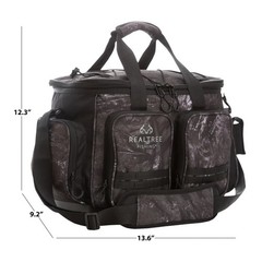 Realtree Aspect Large Fishing Tackle Bag Gray Camo w/ Tackle Boxes Polyester