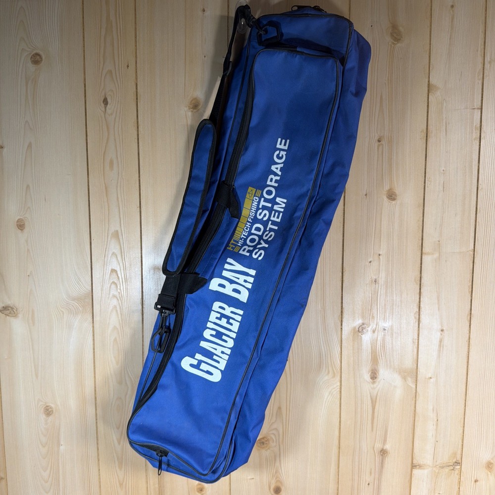 Glacier Bay Ice Fishing Storage Carrying Case Multi Pocket Hi Tech System 34”