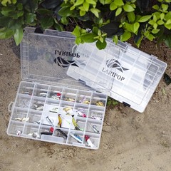 2-Pack 3700 Fishing Tackle Boxes, Clear Plastic Storage Trays with Adjustable…