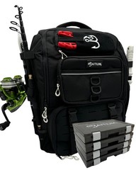 Fishing Backpack, Fishing Tackle Backpack With Rod Holders, 40L Tackle Bag With
