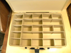 Plano Two Tier Satchel Blue tackle box 16 1/2″ x 12″ x 4 3/4″ Made in USA