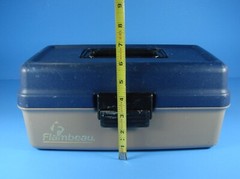 Flambeau 1 Tray Tackle Box With Lures Reel Spoons Terminal Tackle & Penquin Line