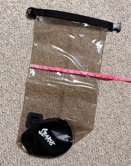 Stearns Dry Bag, clear plastic with closure-snap, for fishing or hiking gear