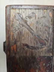 Vintage Tackle Box 17.5×9×8 Hand Made Wood