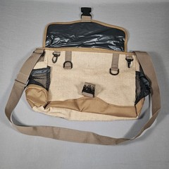 New Flambeau Flax Creel Fishing Bag W/Shoulder Strap Waterproof Liner 15” Wide