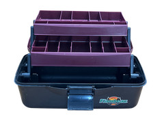 Flambeau Outdoors 2-Tray Plastic Tackle Box Purple/Black 13x8x6 in