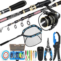 Complete Fishing Combo for Bass: Rod, Reel, Tackle Box & Floating Net Included