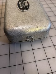 Vtg UMCO Corp USA Model P-9 Aluminum 2-Sided Fishing Tackle Box W/ Mepps Lures