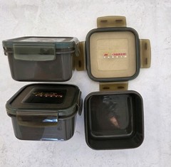 3x Atomic Tackle Clip On Lid Fishing Bait Boxes