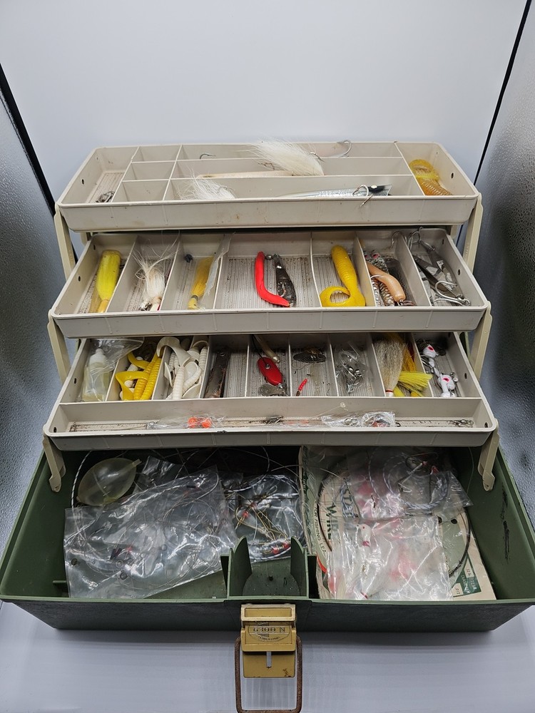 Vintage Plano 6300 N 3 Tray Tackle Box Full of gear