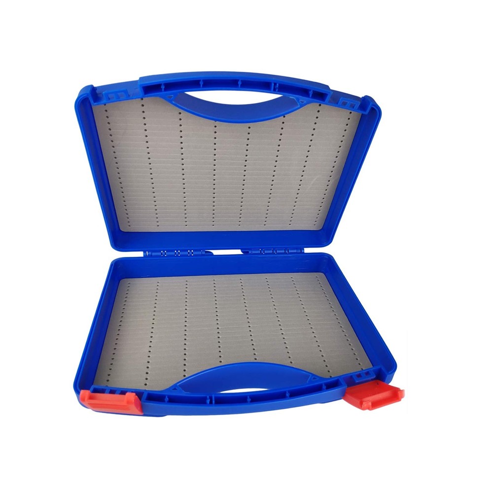 Large Streamer Fly Box Click Lock Storage Boating 9.68×7.2×2.56 Inch Blue
