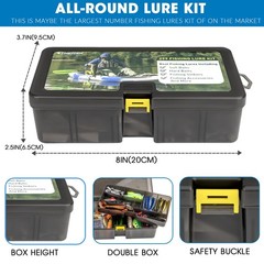New Best THKFISH Fishing Lures Kit, Bass Gear Kit for Freshwater Tackle Box with