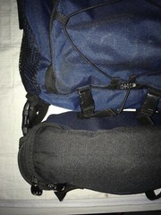 Bass Pro Shop Backpack Blue Vintage With Lower Attachment Bag