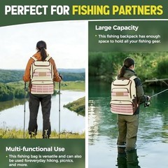 Fishing Backpack Tackle Box, Tackle Backpack with Cooler for Men | Tackle Box