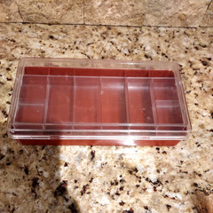 vintage fishing lures storage container 8″x4″ – 13 compartment