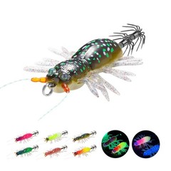 UV Glow Squid Jig EGI Lure 5.5cm 8.9g Slow Sinking Hook for Night Sea Fishing