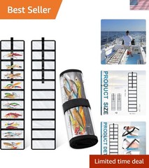Efficient Fishing Lure Storage – 2 PVC Wraps with 10 Pockets, Lightweight Design