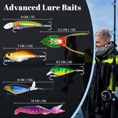 FONMANG 153Pcs Fishing Lures Tackle Box Kit – 0, F4-153pcs Lure
