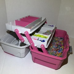 Essentials 2-Tray Fishing Tackle Box Removable Dividers Organizer Made In USA