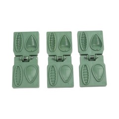 Green PP Fishing Bait For For mold Press 3pcs 48x40x17mm for DIY Bait Kits